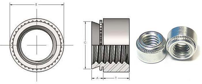Clinch Nut Dimensions