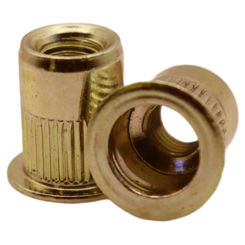 Knurled Flat Head Copper Rivet Nut