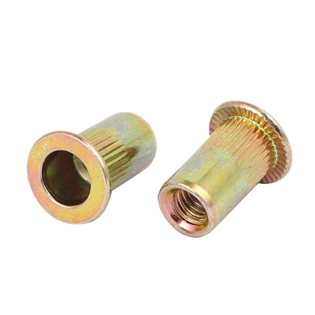 Knurled Flat Head Copper Rivet Nut