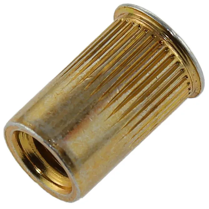 Knurled Reduced Head Copper Rivet Nut