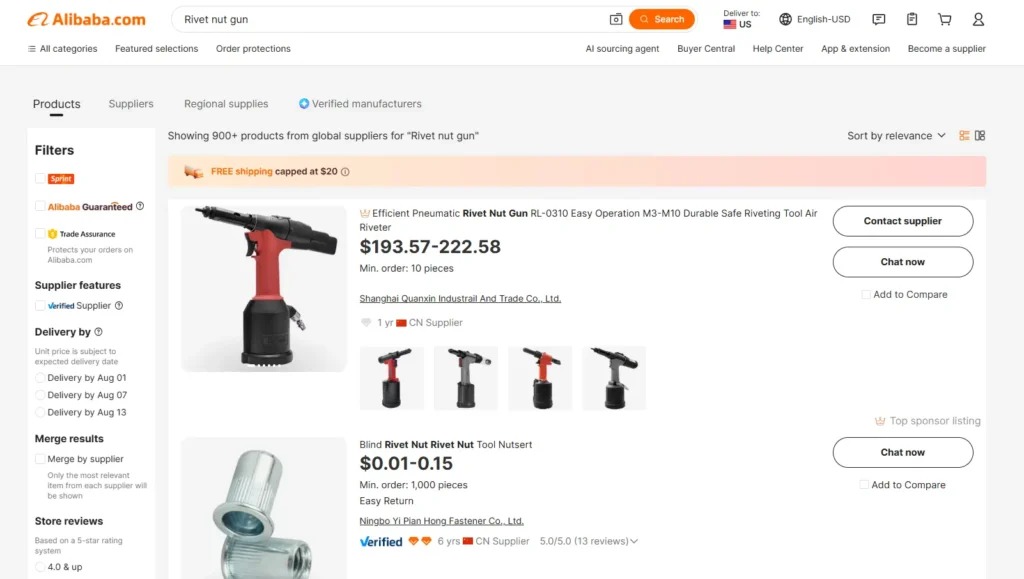 Buy Rivet nut gun from alibaba